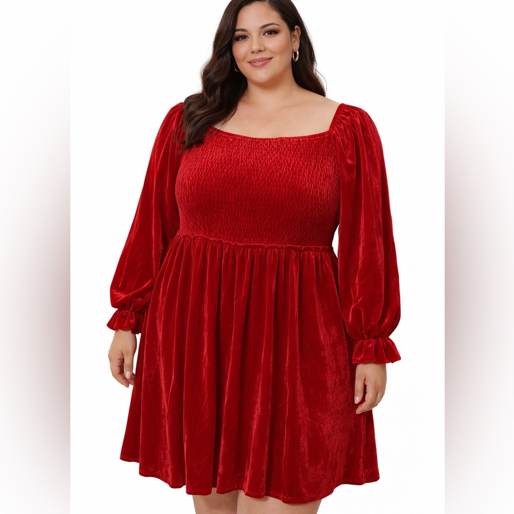 SHEIN Red Midi Dress